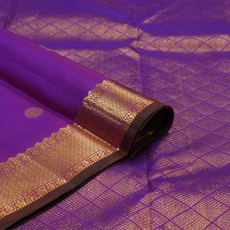Hayagrivas Handloom Purple Kanjivaram Silk Saree KBE1900L1-2