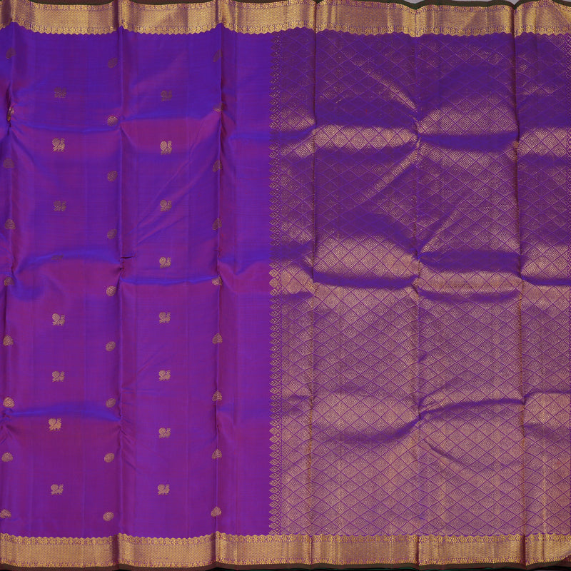 Hayagrivas Handloom Purple Kanjivaram Silk Saree KBE1900L1-2