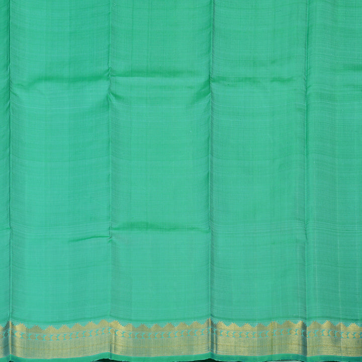 Hayagrivas Handloom Purple Kanjivaram Silk Saree with Bright Teal Border KBE1900L10-1