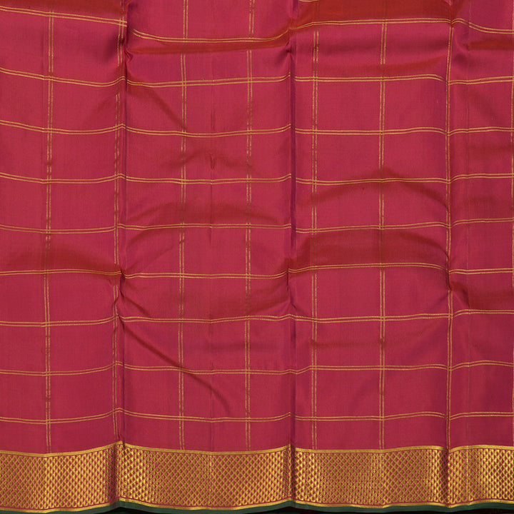 Hayagrivas Handloom Dark Pink Kanjivaram Silk Saree KBE1900L6-1