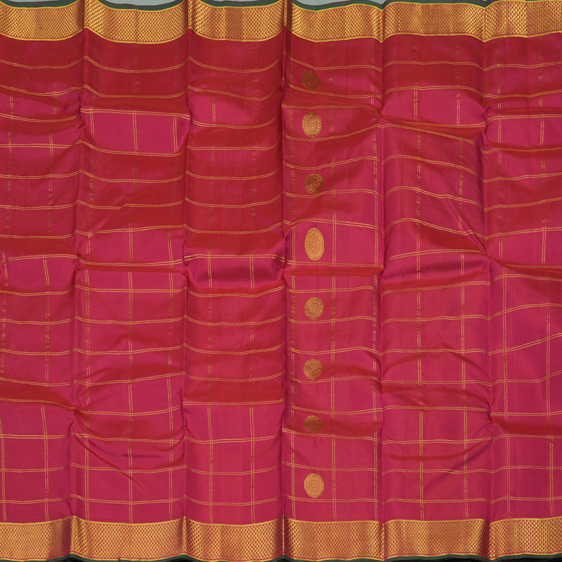 Hayagrivas Handloom Dark Pink Kanjivaram Silk Saree KBE1900L6-1