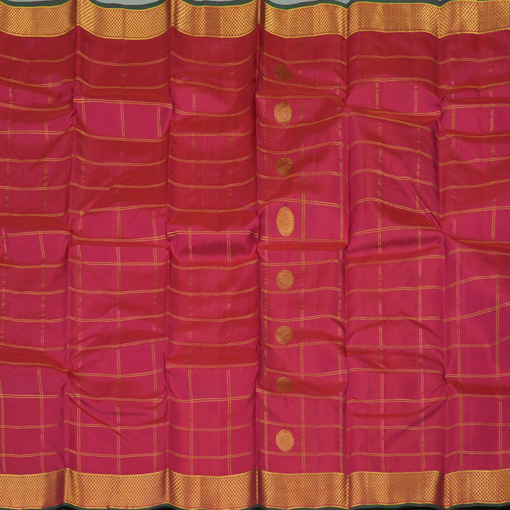 Hayagrivas Handloom Dark Pink Kanjivaram Silk Saree KBE1900L6-1