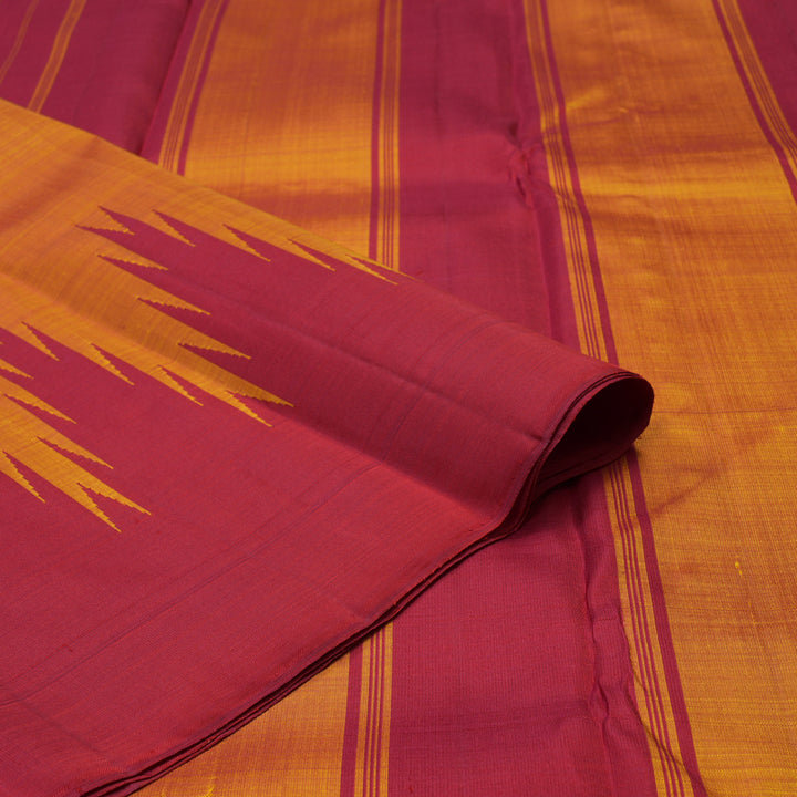 Hayagrivas Sunset Orange Handloom Kanjivaram Silk Saree KBE1900L9-1