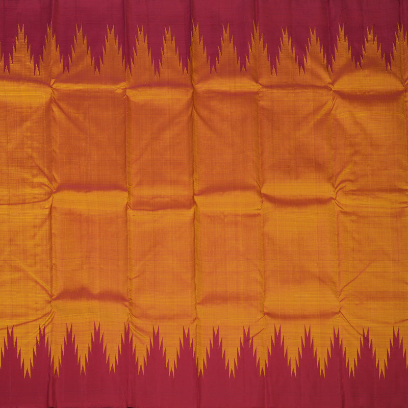 Hayagrivas Sunset Orange Handloom Kanjivaram Silk Saree KBE1900L9-1