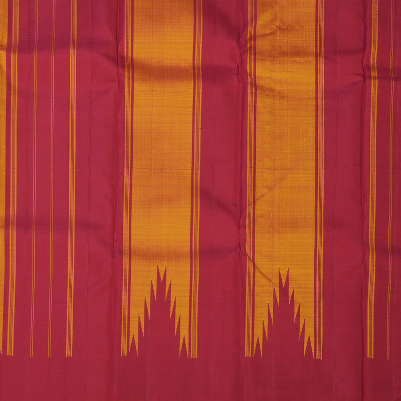 Hayagrivas Sunset Orange Handloom Kanjivaram Silk Saree KBE1900L9-1