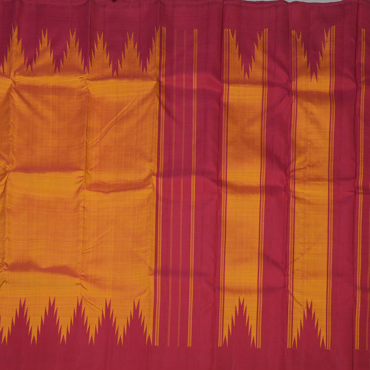 Hayagrivas Sunset Orange Handloom Kanjivaram Silk Saree KBE1900L9-1