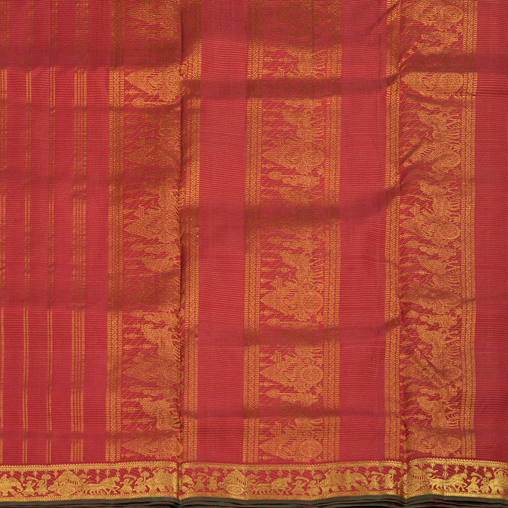 Hayagrivas Handloom Maroon Ten Yards Silk Madisar KBE1902L2-1