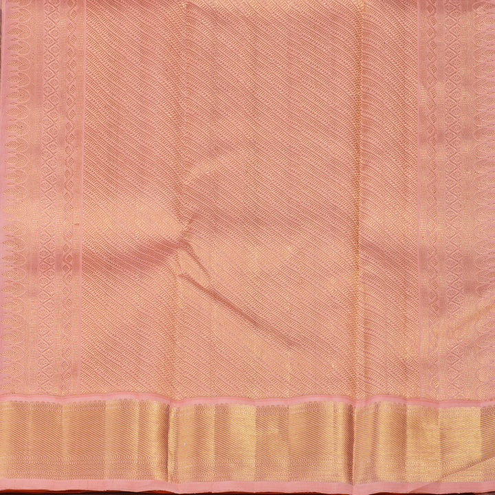 Hayagrivas Handloom Purple Kanjivaram Silk Saree with Pastel Pink border KBE1903L1-2