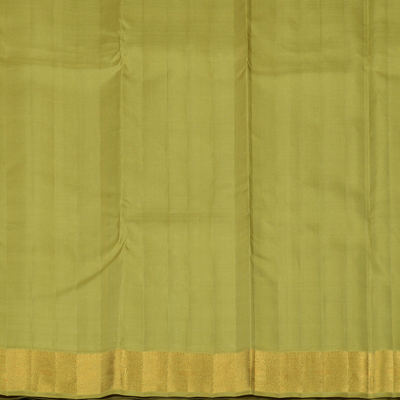Hayagrivas Handloom Emerald Green Kanjivaram Silk Saree with Soft Olive Green border KBE1903L2-1