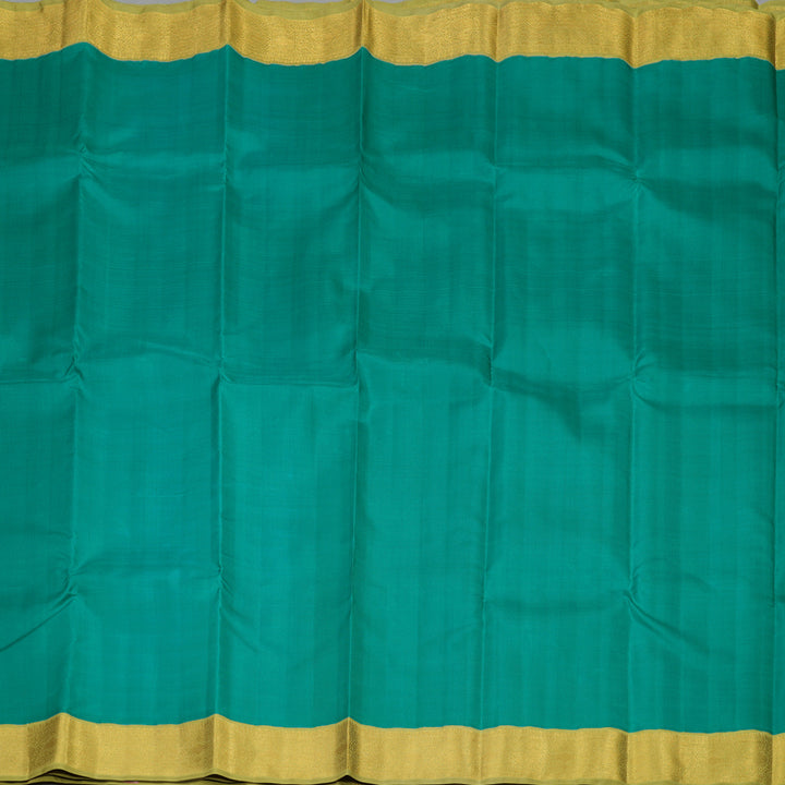 Hayagrivas Handloom Emerald Green Kanjivaram Silk Saree with Soft Olive Green border KBE1903L2-1