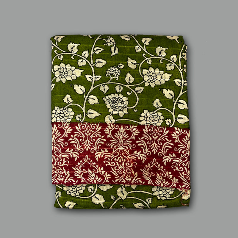 Hayagrivas Leaf Green Fancy Cotton Saree KBE1905L1-11