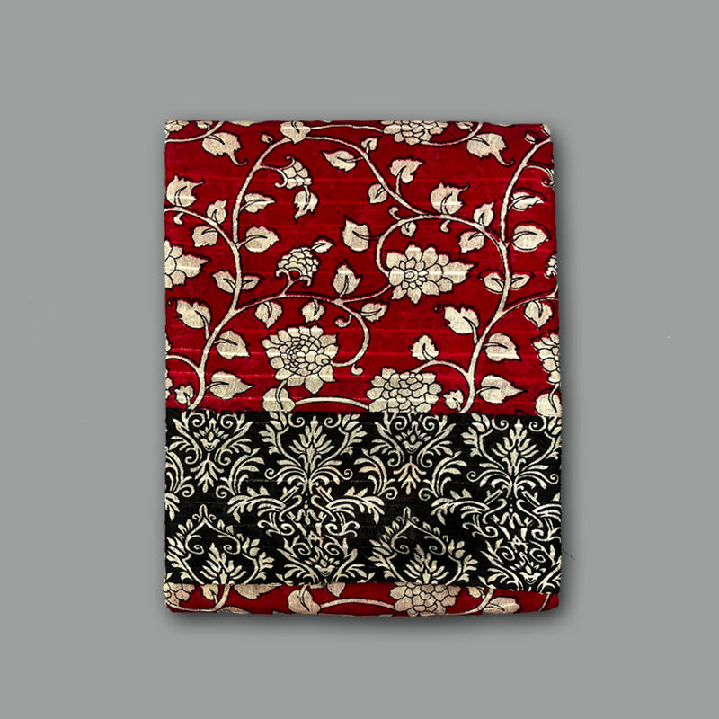 Hayagrivas Red Fancy Cotton Saree KBE1905L1-20