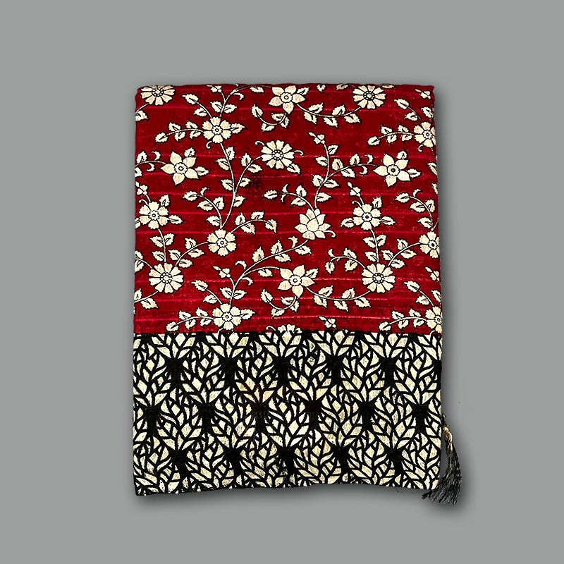 Hayagrivas Red Fancy Cotton Saree KBE1905L1-23