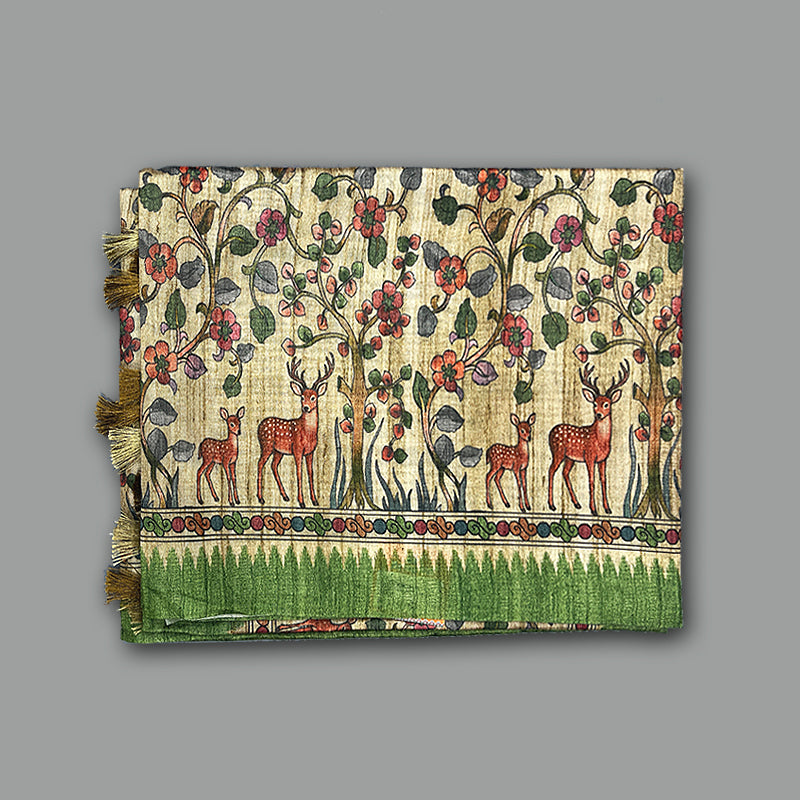 Hayagrivas Green Fancy Cotton Saree KBE1908L1-7
