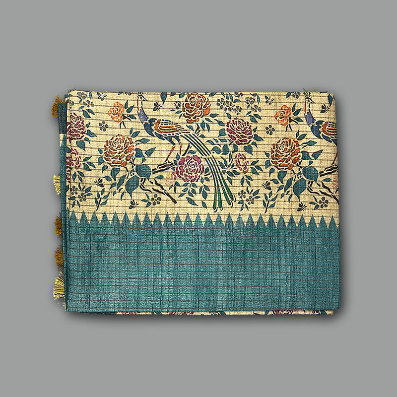 Hayagrivas Beige Fancy Cotton Saree KBE1908L2-15