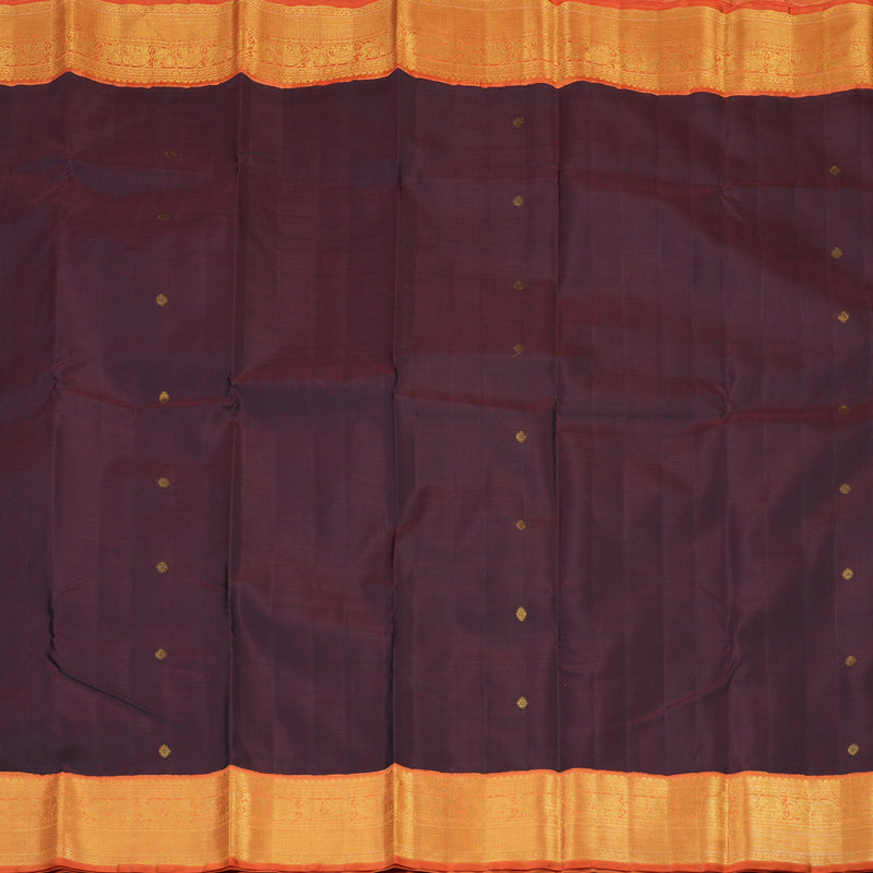 Hayagrivas Handloom Pure Kanjivaram Silk Saree in Enchanting Plum Purple KBE190D1-1