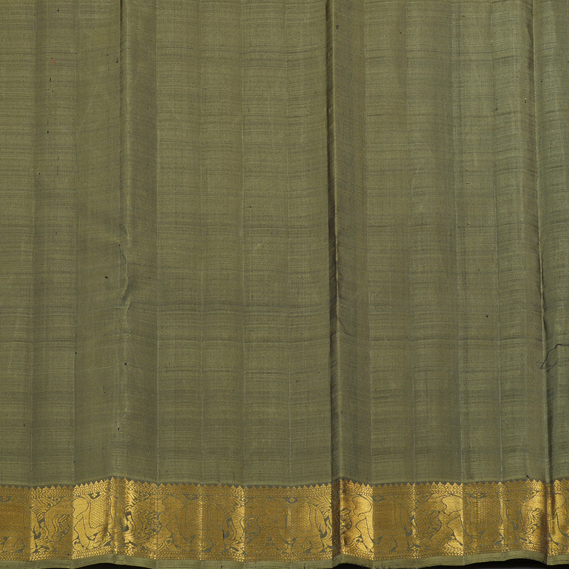 Hayagrivas Burnt Orange Handloom Kanjivaram Silk Saree with Beige Border KBE190D4-1