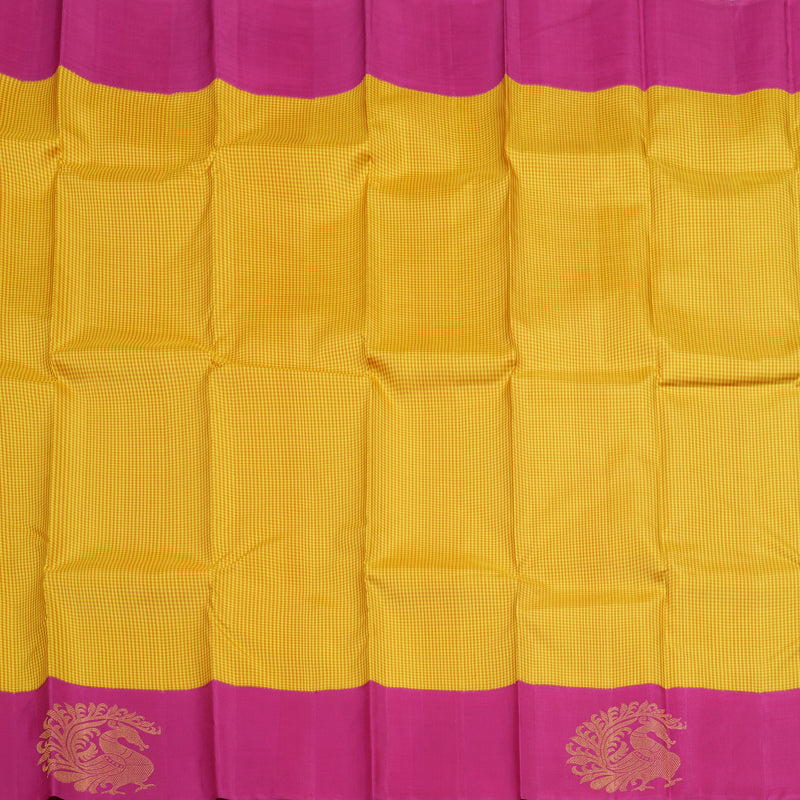 Hayagrivas Handloom Yellow & Orange (Zasa Zasa Kattam) Kanjivaram Silk Saree KBE1910L1-2