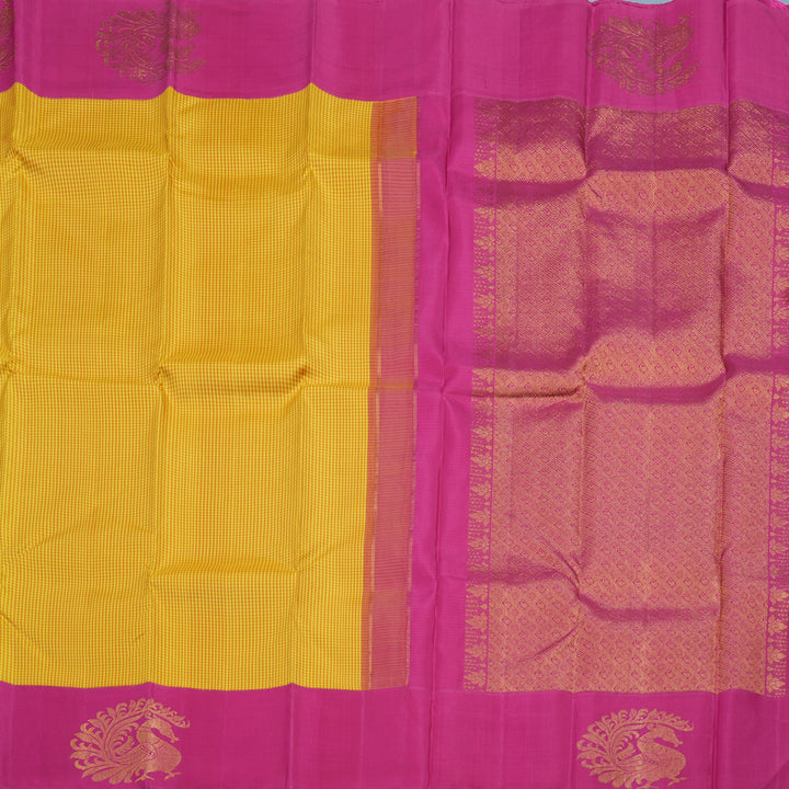 Hayagrivas Handloom Yellow & Orange (Zasa Zasa Kattam) Kanjivaram Silk Saree KBE1910L1-2