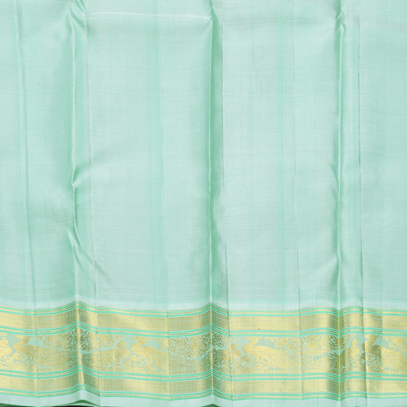 Hayagrivas Handloom Pink Kanjivaram Silk Saree with Pista Green Border KBE1910L7-1