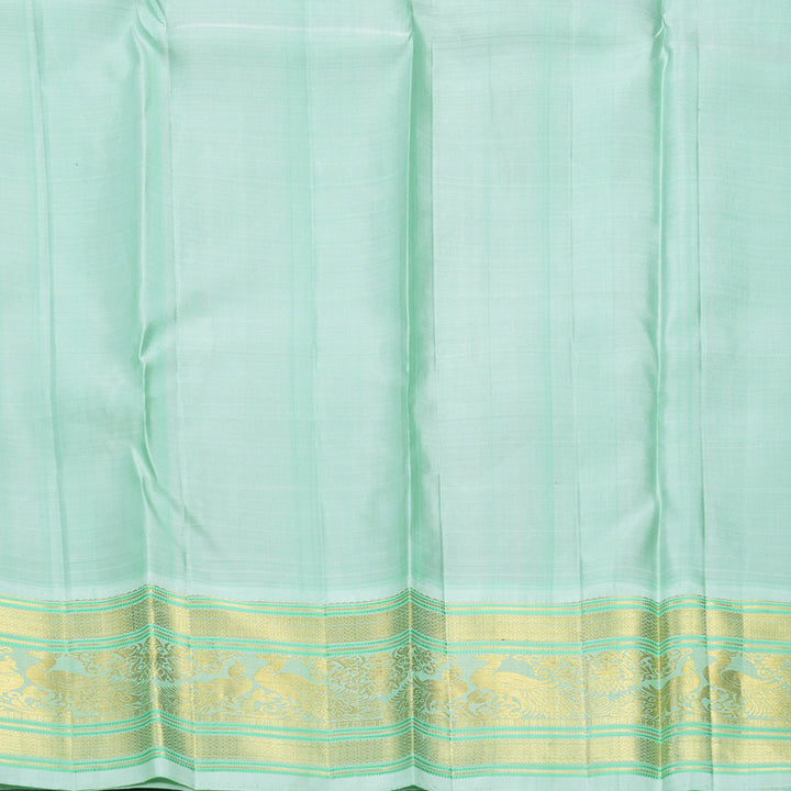 Hayagrivas Handloom Pink Kanjivaram Silk Saree with Pista Green Border KBE1910L7-1