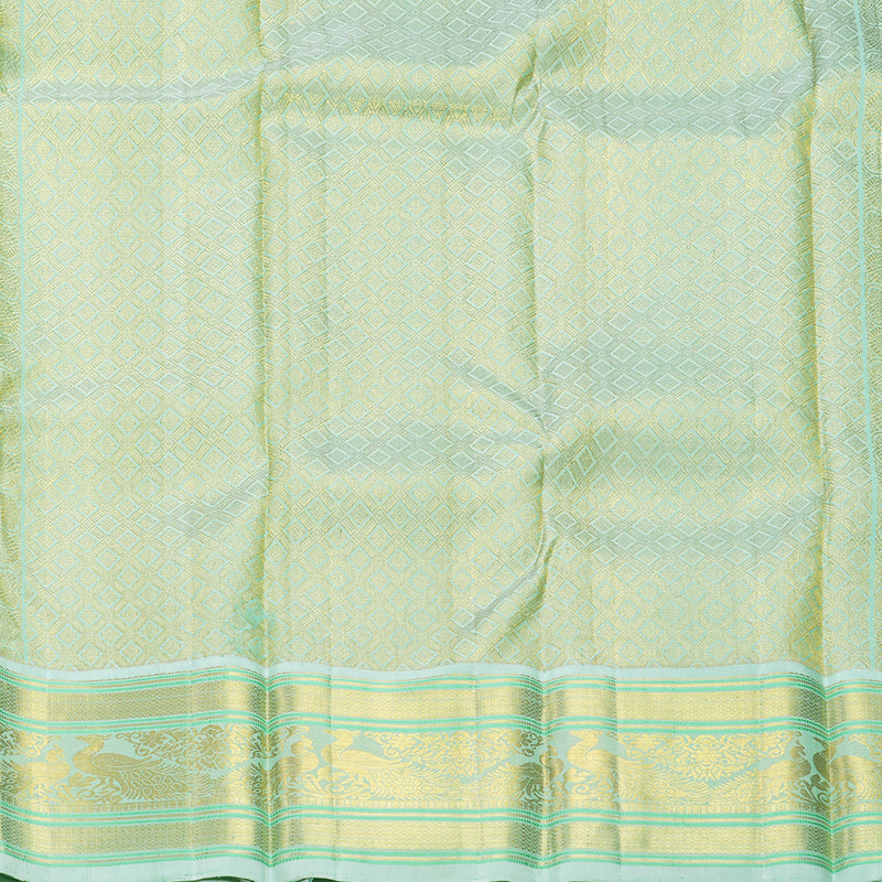 Hayagrivas Handloom Pink Kanjivaram Silk Saree with Pista Green Border KBE1910L7-1