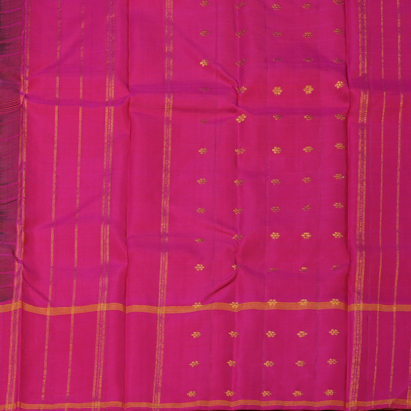 Hayagrivas Handloom Nagapazham Kanjivaram Silk Saree with Rani Pink border KBE1911L12-1