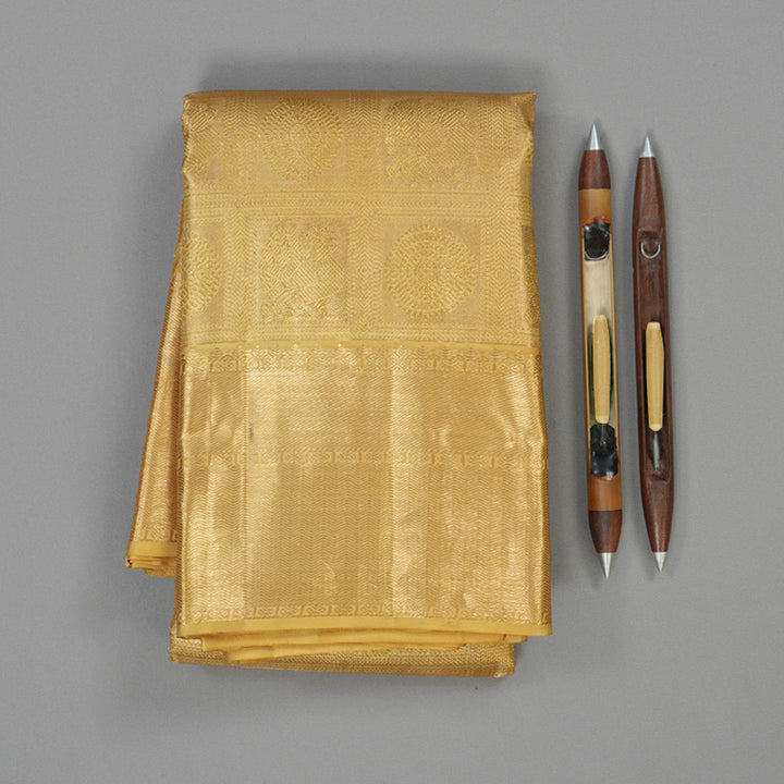 Hayagrivas Handloom Gold Kanjivaram Silk Saree KBE1911L13-1