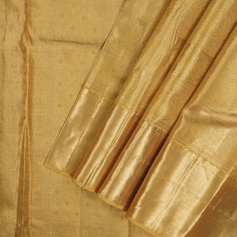 Hayagrivas Handloom Gold Kanjivaram Silk Saree KBE1911L13-1