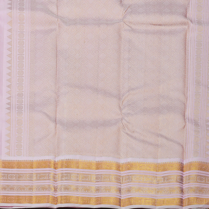 Hayagrivas Handloom Pink Kanjivaram Silk Saree with Baby Pink Border KBE1911L7-2