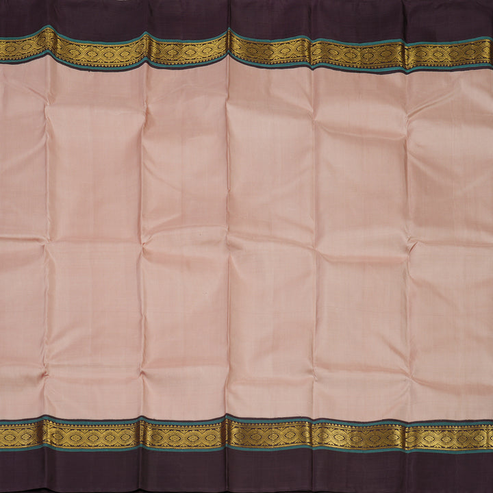 Hayagrivas Handloom Pastel Peach Kanjivaram Silk Saree KBE1911L9-3