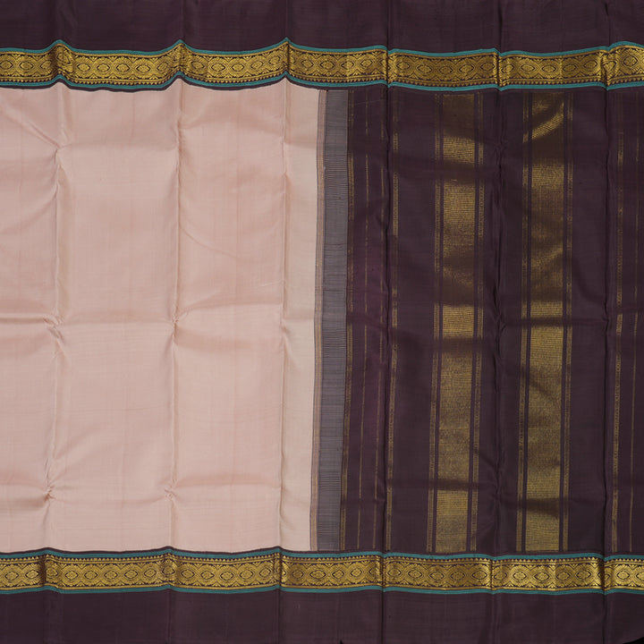 Hayagrivas Handloom Pastel Peach Kanjivaram Silk Saree KBE1911L9-3