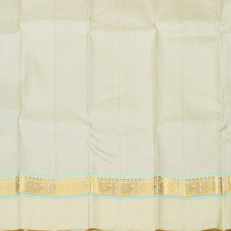Hayagrivas Handloom Purple Kanjivaram Silk Saree with Ivory border KBE1911L9-4