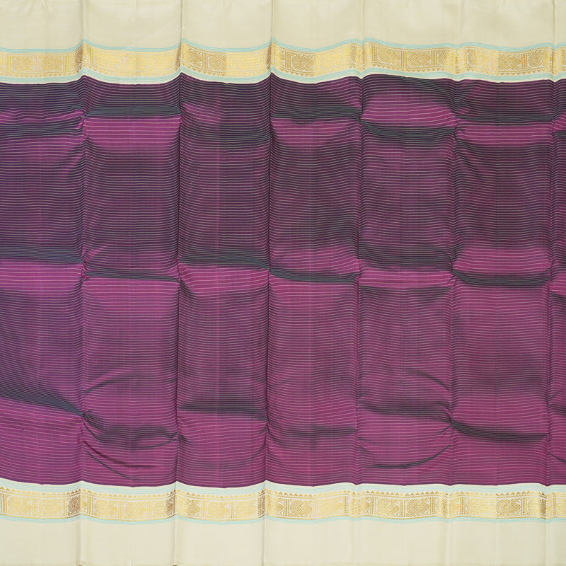 Hayagrivas Handloom Purple Kanjivaram Silk Saree with Ivory border KBE1911L9-4