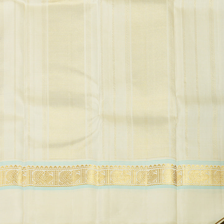 Hayagrivas Handloom Purple Kanjivaram Silk Saree with Ivory border KBE1911L9-4