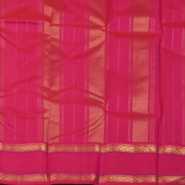 Hayagrivas Handloom Half White Kanjivaram Silk Saree with Pink border KBE1911L9-7