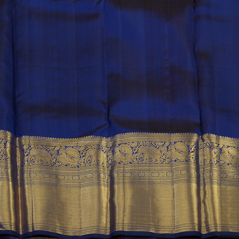 Hayagrivas Handloom Baby Pink Kanjivaram Silk Saree with Peacock Blue Border KBE1912L11-1