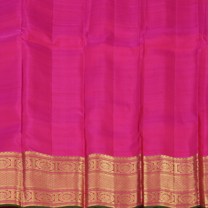 Hayagrivas Handloom Baby Pink Kanjivaram Silk Saree with Rani Pink border KBE1913L3-1