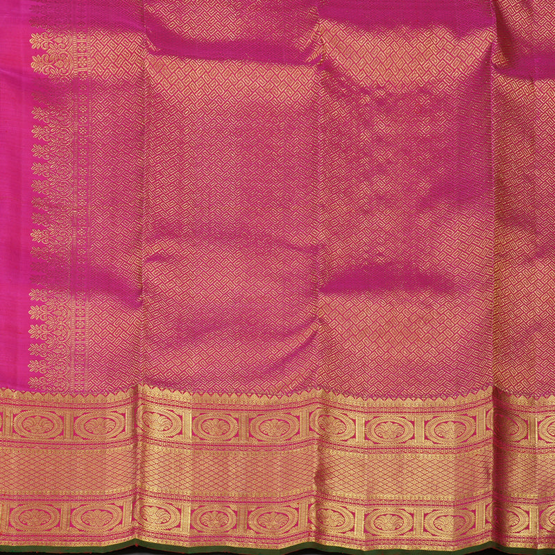 Hayagrivas Handloom Baby Pink Kanjivaram Silk Saree with Rani Pink border KBE1913L3-1