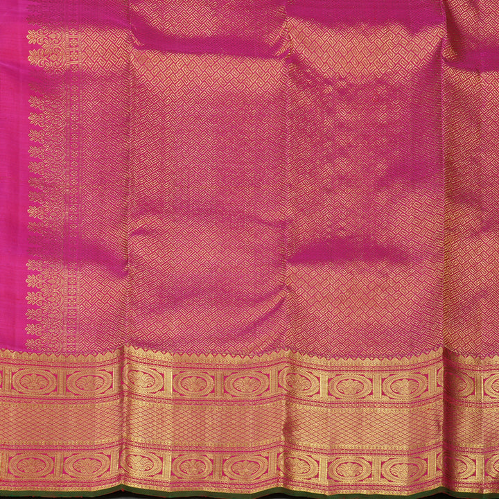 Hayagrivas Handloom Baby Pink Kanjivaram Silk Saree with Rani Pink border KBE1913L3-1
