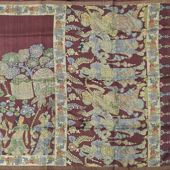 Hayagrivas Brown Fancy Cotton Saree KBE1917L1-55