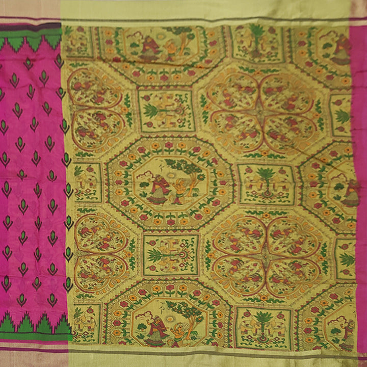 Hayagrivas Pink Fancy Cotton Saree KBE1922L1-15