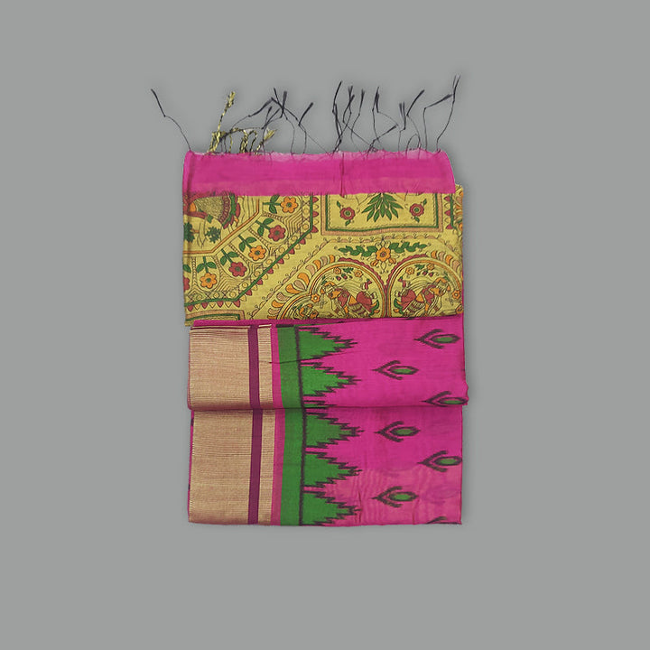 Hayagrivas Pink Fancy Cotton Saree KBE1922L1-15