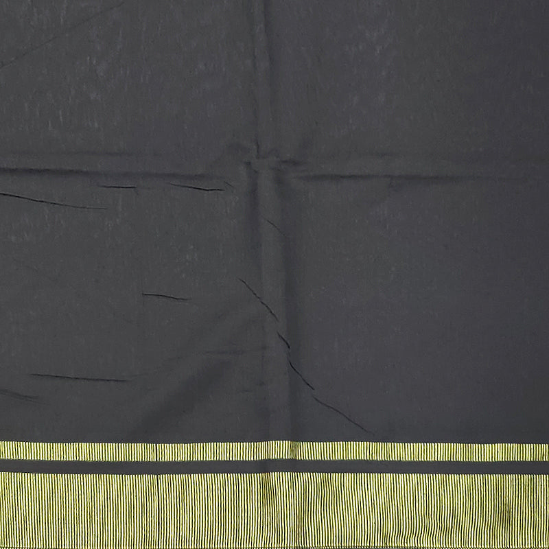 Hayagrivas Black Fancy Cotton Saree KBE1922L1-43