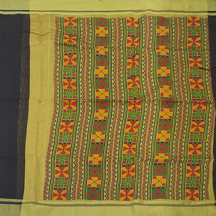 Hayagrivas Black Fancy Cotton Saree KBE1922L1-43