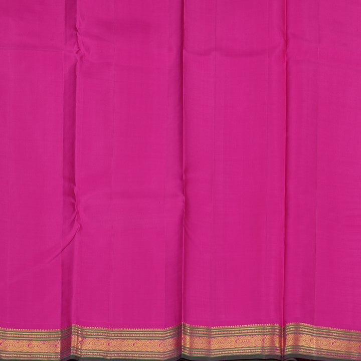 Hayagrivas Handloom Pink Kanjivaram Silk Saree with Magenta Border KBE1924L1-4