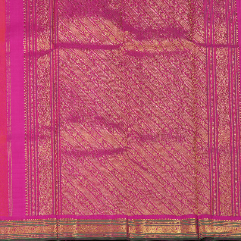 Hayagrivas Handloom Pink Kanjivaram Silk Saree with Magenta Border KBE1924L1-4