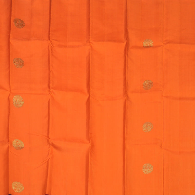 Hayagrivas Handloom Orange Kanjivaram Silk Saree KBE1924L1-7