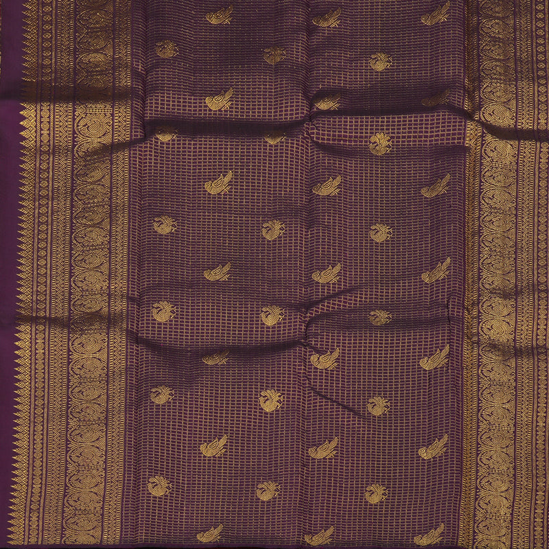 Hayagrivas Handloom Orange Kanjivaram Silk Saree KBE1924L1-7