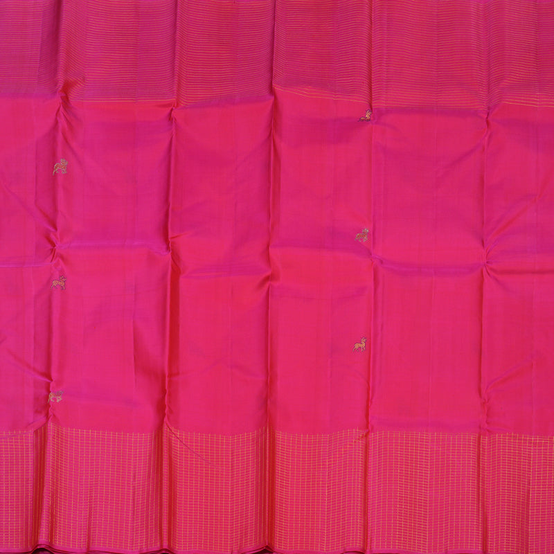 Hayagrivas Handloom Pink Kanjivaram Silk Saree KBE1929L1-2